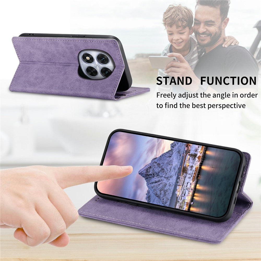 For Xiaomi Poco M8 Pro 5G / Redmi Note 15 Pro+ 5G (Global) Wallet Case RFID Blocking PU Leather Phone Cover - Purple