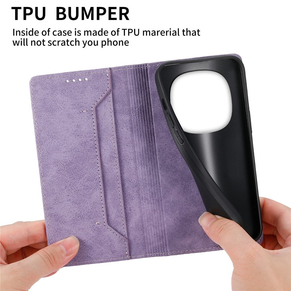 For Xiaomi Poco M8 Pro 5G / Redmi Note 15 Pro+ 5G (Global) Wallet Case RFID Blocking PU Leather Phone Cover - Purple