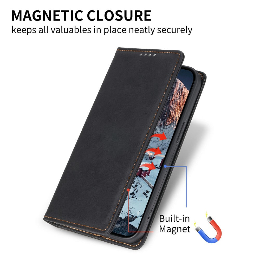 For Xiaomi Poco M8 Pro 5G / Redmi Note 15 Pro+ 5G (Global) Wallet Case RFID Blocking PU Leather Phone Cover - Black