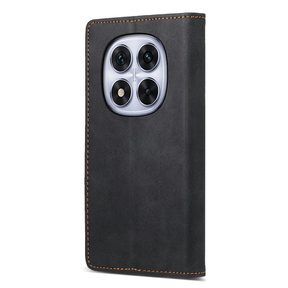 For Xiaomi Poco M8 Pro 5G / Redmi Note 15 Pro+ 5G (Global) Wallet Case RFID Blocking PU Leather Phone Cover - Black