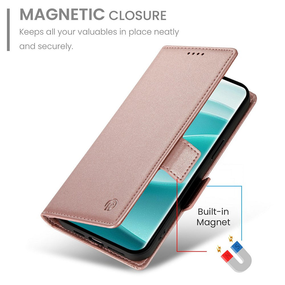 For Xiaomi Redmi Note 15 Pro 5G (Global) Stand Case PU Leather Wallet Phone Cover - Rose Gold