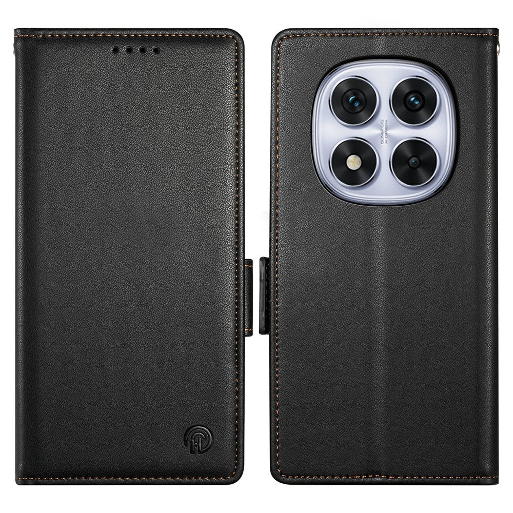 For Xiaomi Redmi Note 15 Pro 5G (Global) Stand Case PU Leather Wallet Phone Cover - Black