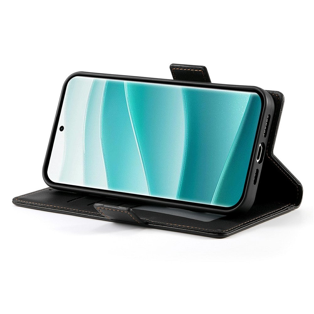 For Xiaomi Redmi Note 15 Pro 5G (Global) Stand Case PU Leather Wallet Phone Cover - Black