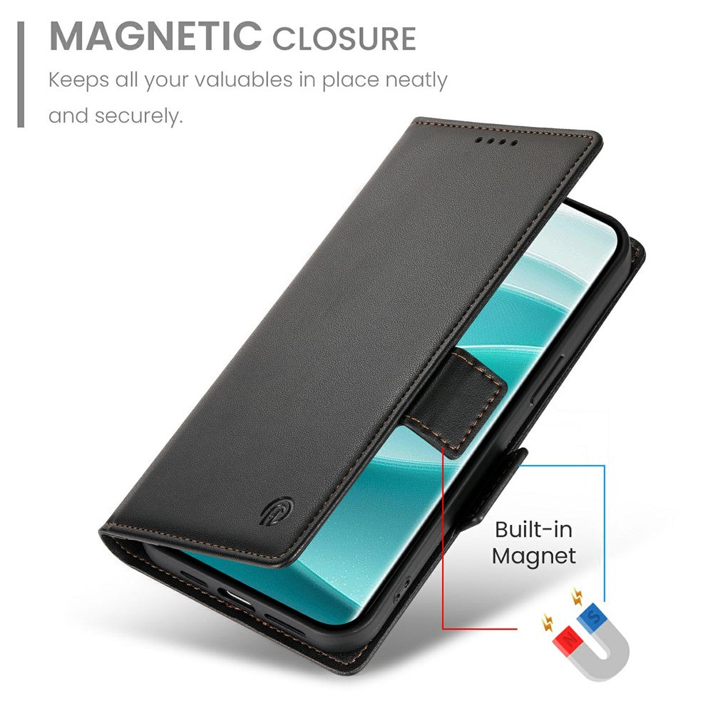 For Xiaomi Redmi Note 15 Pro 5G (Global) Stand Case PU Leather Wallet Phone Cover - Black