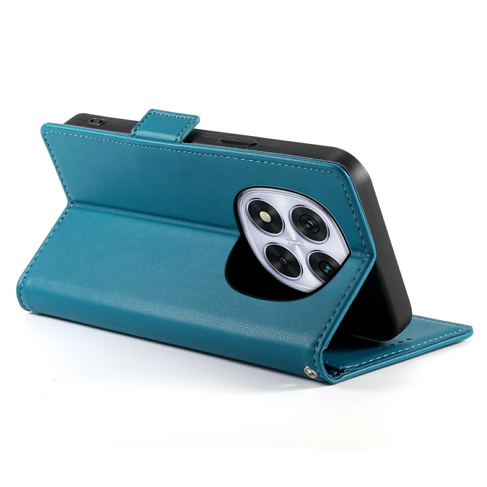 For Xiaomi Redmi Note 15 Pro 5G (Global) Stand Case PU Leather Wallet Phone Cover - Blue