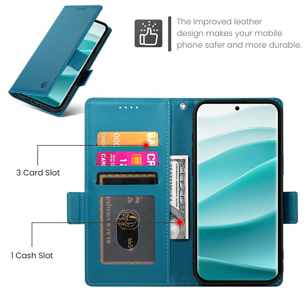 For Xiaomi Redmi Note 15 Pro 5G (Global) Stand Case PU Leather Wallet Phone Cover - Blue