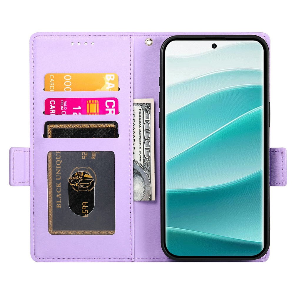 For Xiaomi Redmi Note 15 Pro 5G (Global) Stand Case PU Leather Wallet Phone Cover - Purple