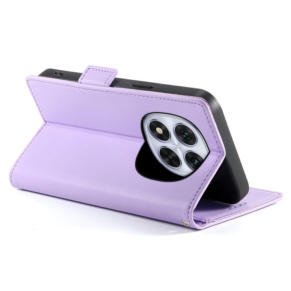 For Xiaomi Redmi Note 15 Pro 5G (Global) Stand Case PU Leather Wallet Phone Cover - Purple