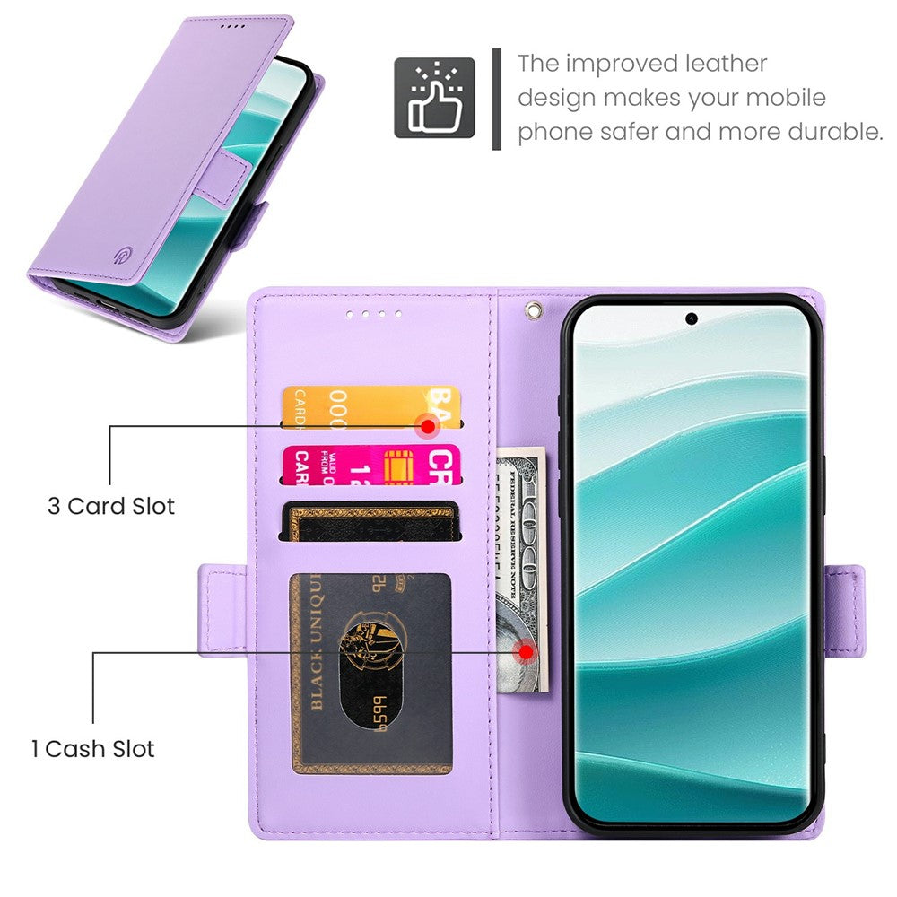 For Xiaomi Redmi Note 15 Pro 5G (Global) Stand Case PU Leather Wallet Phone Cover - Purple