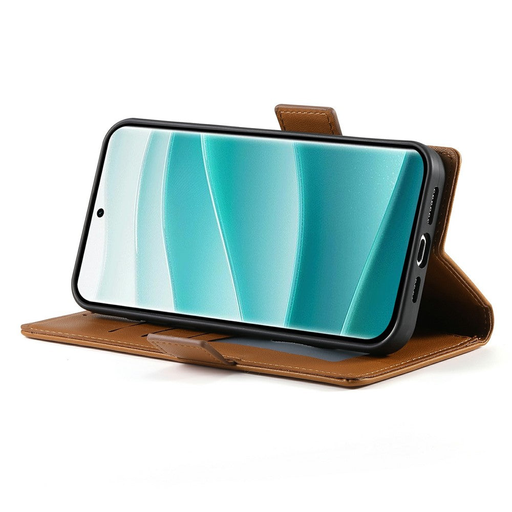 For Xiaomi Redmi Note 15 Pro 5G (Global) Stand Case PU Leather Wallet Phone Cover - Brown