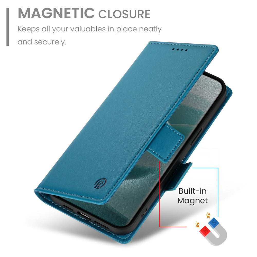 For Xiaomi Poco M8 Pro 5G / Redmi Note 15 Pro+ 5G (Global) Stand Case PU Leather Wallet Phone Cover - Blue