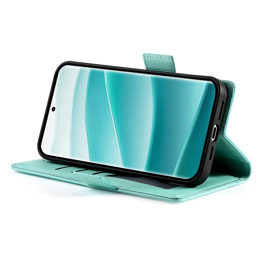 For Xiaomi Poco M8 Pro 5G / Redmi Note 15 Pro+ 5G (Global) Stand Case PU Leather Wallet Phone Cover - Mint Green