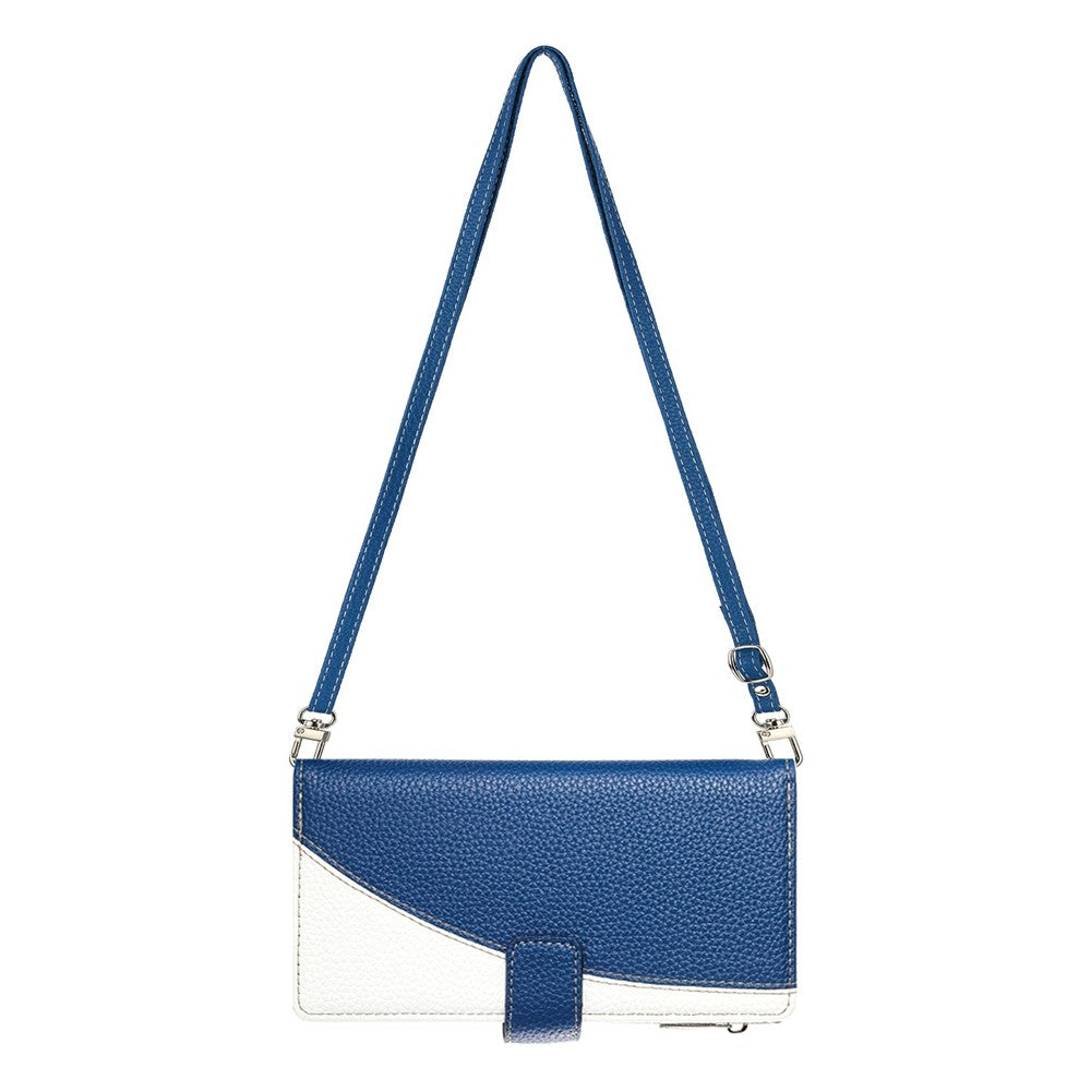 For Xiaomi Redmi Note 15 Pro 5G (Global) Case Zipper Wallet Color Splicing Leather Flip Phone Cover with Straps - Dark Blue
