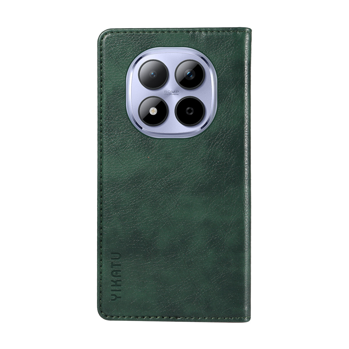 For Xiaomi Redmi Note 15 Pro 5G (Global) Wallet Case YIKATU YK-006 Magnetic Closure Leather Phone Cover Litchi Texture -  Green