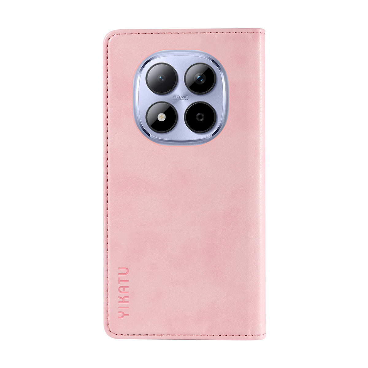 For Xiaomi Redmi Note 15 Pro 5G (Global) Wallet Case YIKATU YK-006 Magnetic Closure Leather Phone Cover Litchi Texture - Pink