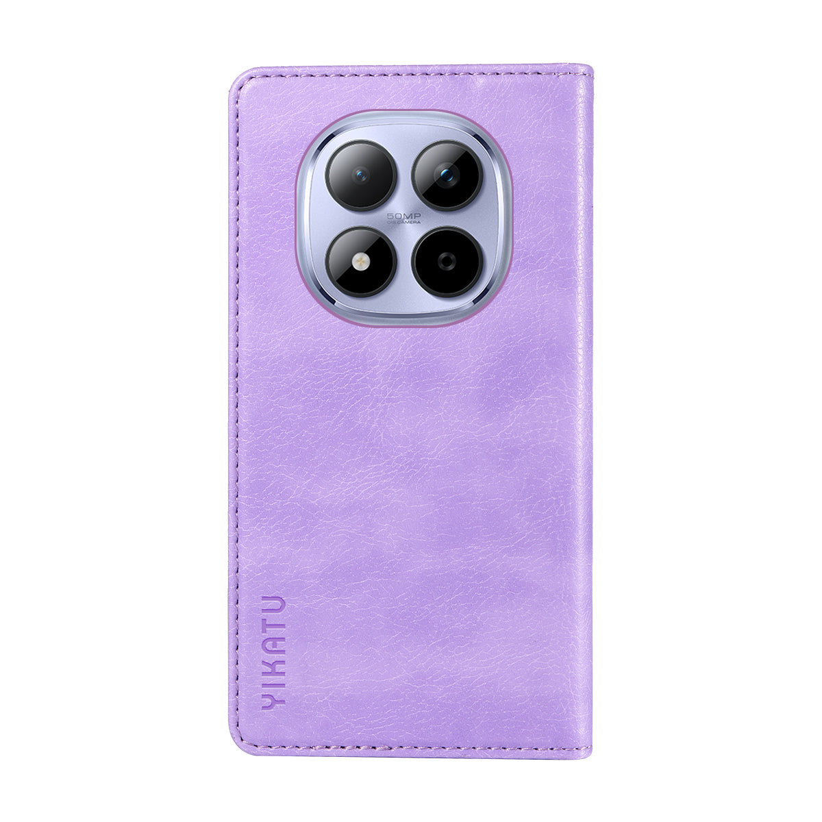 For Xiaomi Redmi Note 15 Pro 5G (Global) Wallet Case YIKATU YK-006 Magnetic Closure Leather Phone Cover Litchi Texture - Purple