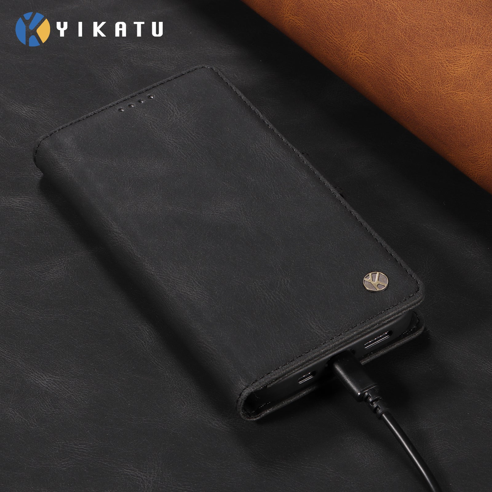 For Xiaomi Redmi Note 15 Pro 5G (Global) Leather Case YIKATU YK-005 Skin-touch Feeling Wallet Phone Cover - Black