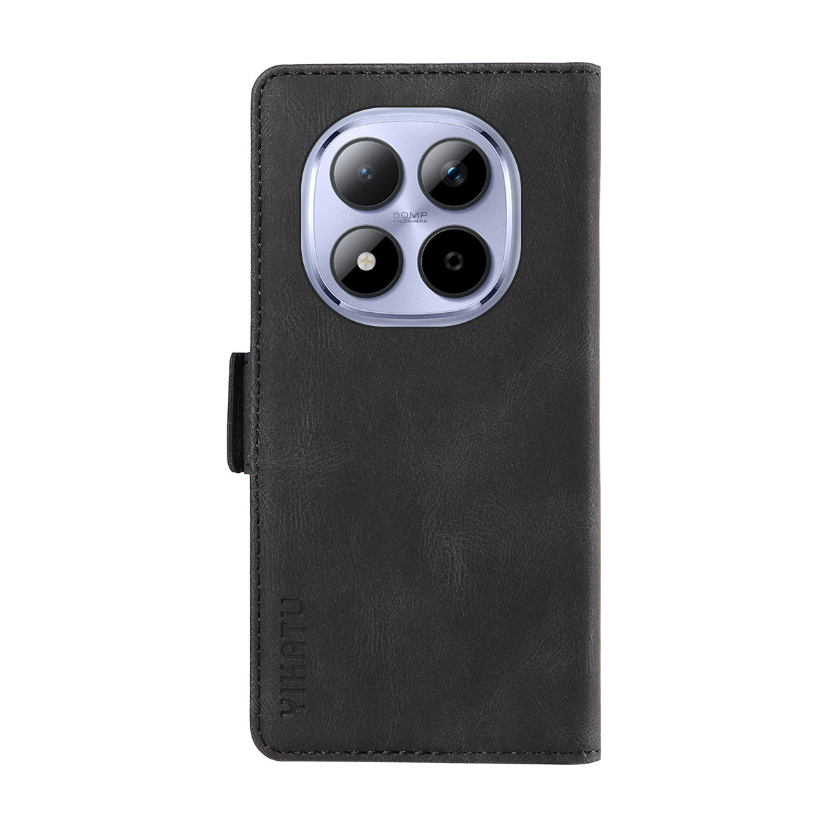 For Xiaomi Redmi Note 15 Pro 5G (Global) Leather Case YIKATU YK-005 Skin-touch Feeling Wallet Phone Cover - Black