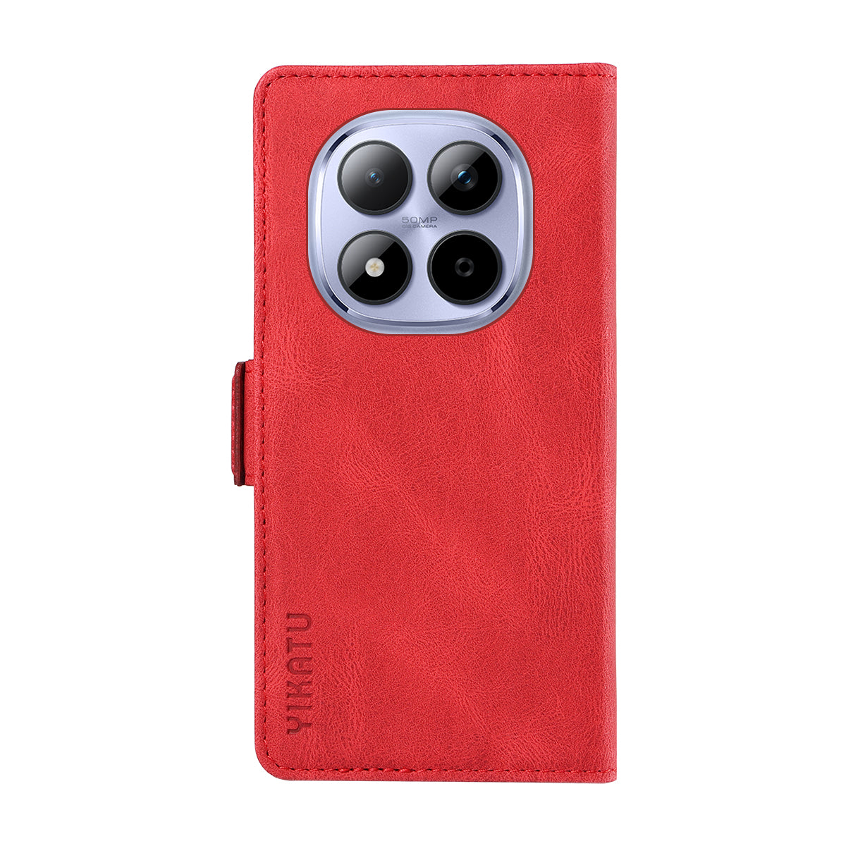 For Xiaomi Redmi Note 15 Pro 5G (Global) Leather Case YIKATU YK-005 Skin-touch Feeling Wallet Phone Cover - Red