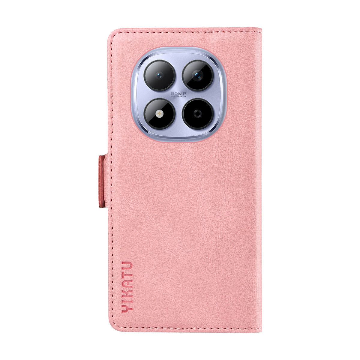 For Xiaomi Redmi Note 15 Pro 5G (Global) Leather Case YIKATU YK-005 Skin-touch Feeling Wallet Phone Cover - Pink