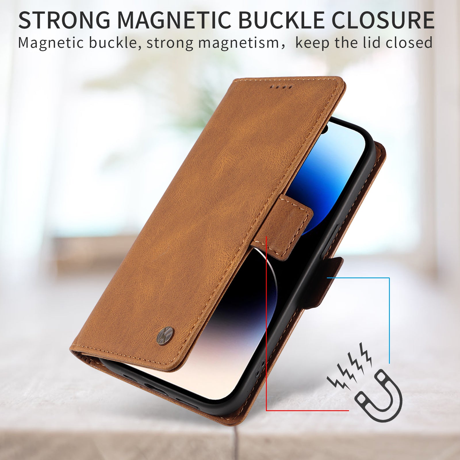 For Xiaomi Redmi Note 15 Pro 5G (Global) Leather Case YIKATU YK-005 Skin-touch Feeling Wallet Phone Cover - Brown