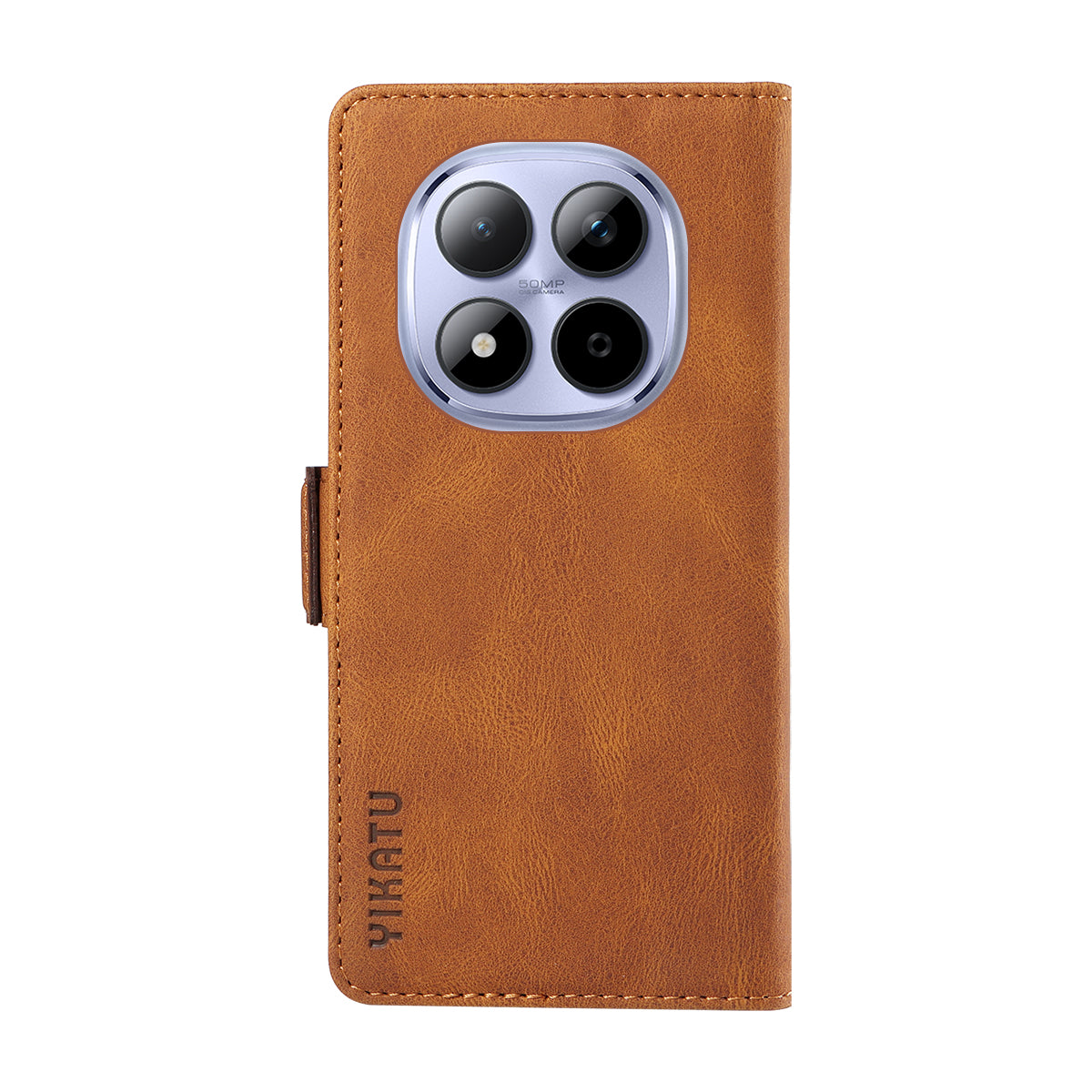 For Xiaomi Redmi Note 15 Pro 5G (Global) Leather Case YIKATU YK-005 Skin-touch Feeling Wallet Phone Cover - Brown