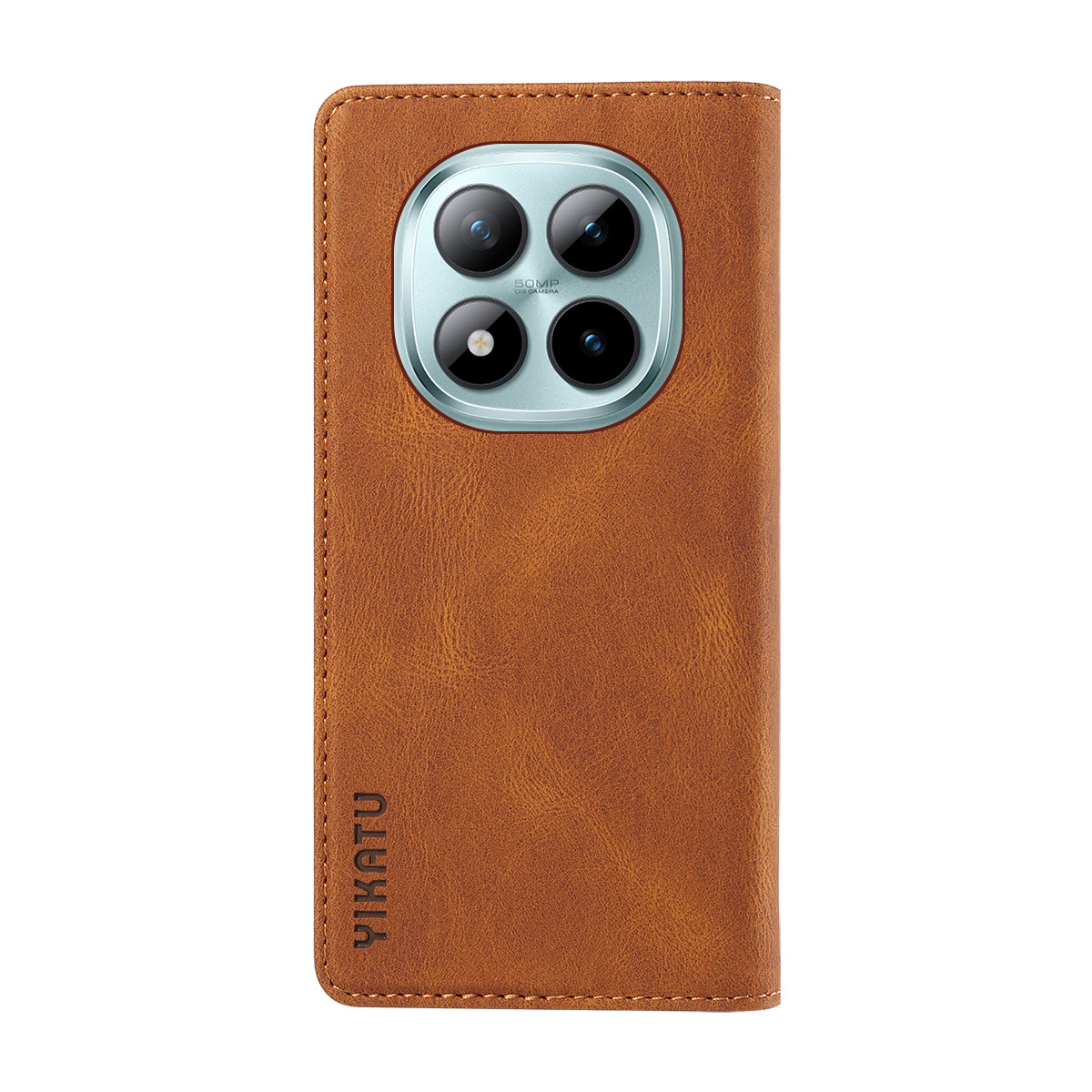 For Xiaomi Poco M8 Pro 5G / Redmi Note 15 Pro+ 5G (Global) Leather Cover YIKATU YK-004 Skin-Touch Wallet Phone Cases - Brown
