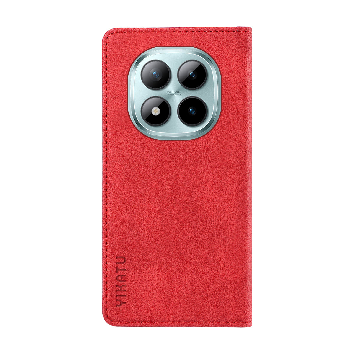For Xiaomi Poco M8 Pro 5G / Redmi Note 15 Pro+ 5G (Global) Leather Cover YIKATU YK-004 Skin-Touch Wallet Phone Cases -  Red