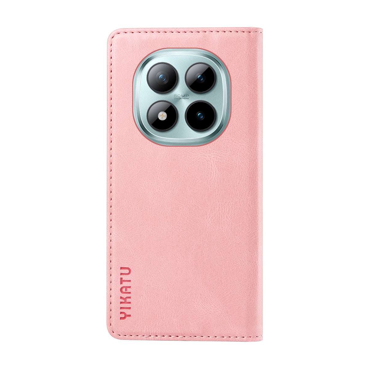 For Xiaomi Poco M8 Pro 5G / Redmi Note 15 Pro+ 5G (Global) Leather Cover YIKATU YK-004 Skin-Touch Wallet Phone Cases - Pink