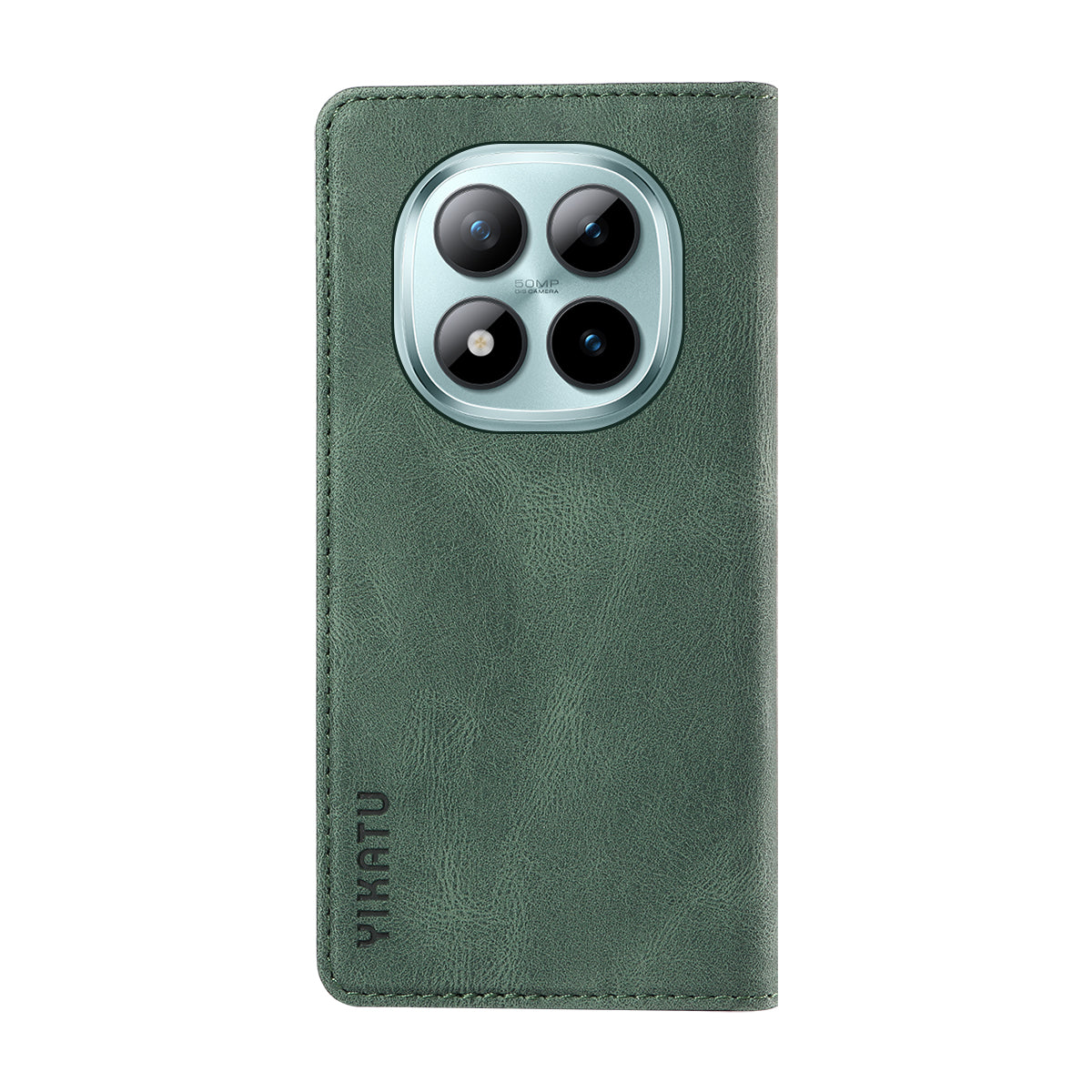 For Xiaomi Poco M8 Pro 5G / Redmi Note 15 Pro+ 5G (Global) Leather Cover YIKATU YK-004 Skin-Touch Wallet Phone Cases - Green