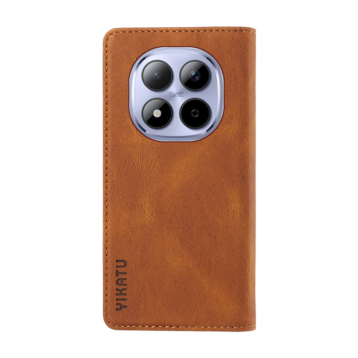 For Xiaomi Redmi Note 15 Pro 5G (Global) Leather Cover YIKATU YK-004 Skin-Touch Wallet Phone Cases - Brown