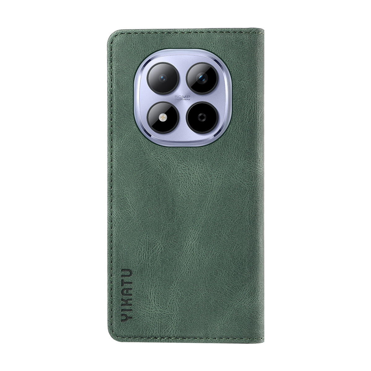 For Xiaomi Redmi Note 15 Pro 5G (Global) Leather Cover YIKATU YK-004 Skin-Touch Wallet Phone Cases - Green