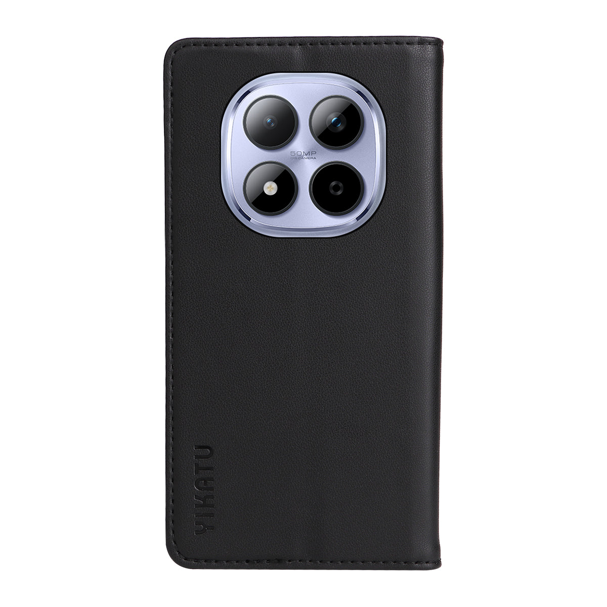 For Xiaomi Redmi Note 15 Pro 5G (Global) Phone Cases YIKATU Magnetic Closure PU Leather Mobile Cover - Black