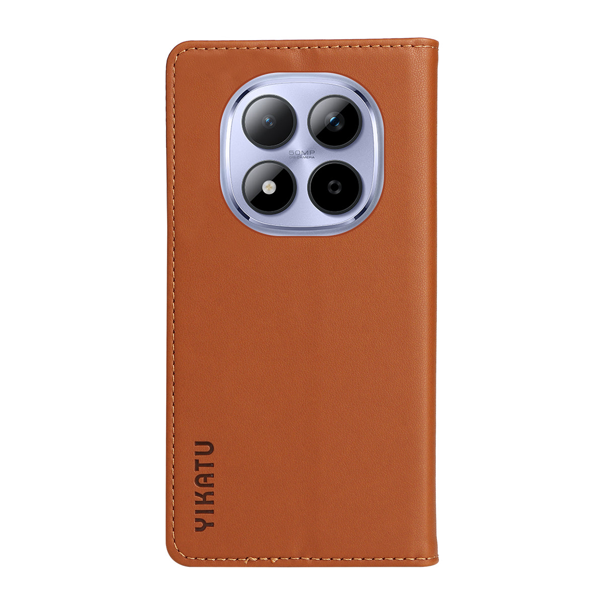 For Xiaomi Redmi Note 15 Pro 5G (Global) Phone Cases YIKATU Magnetic Closure PU Leather Mobile Cover - Brown