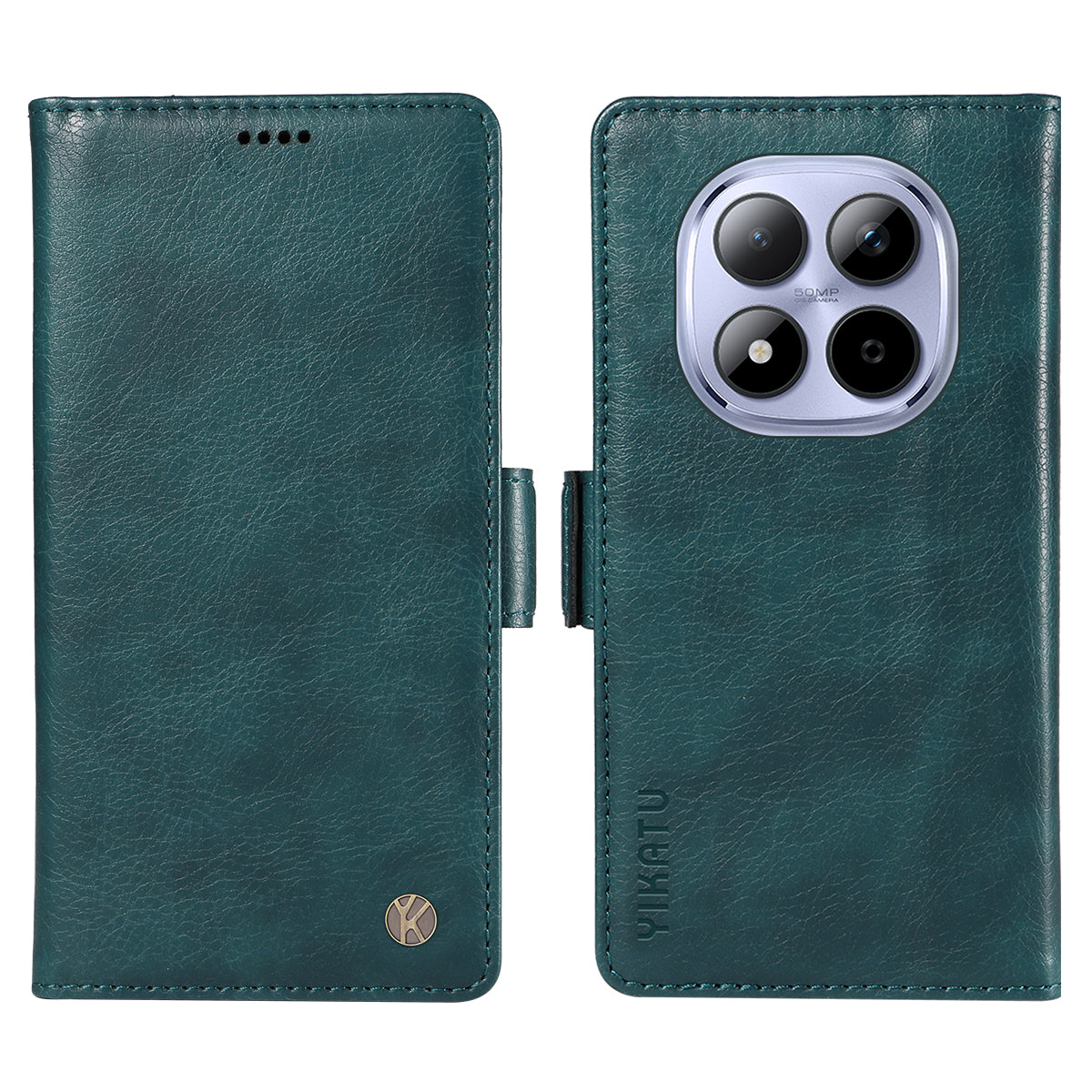 For Xiaomi Redmi Note 15 Pro 5G (Global) Case YIKATU YK-007 Litchi Texture PU Leather Wallet Phone Cover - Blue