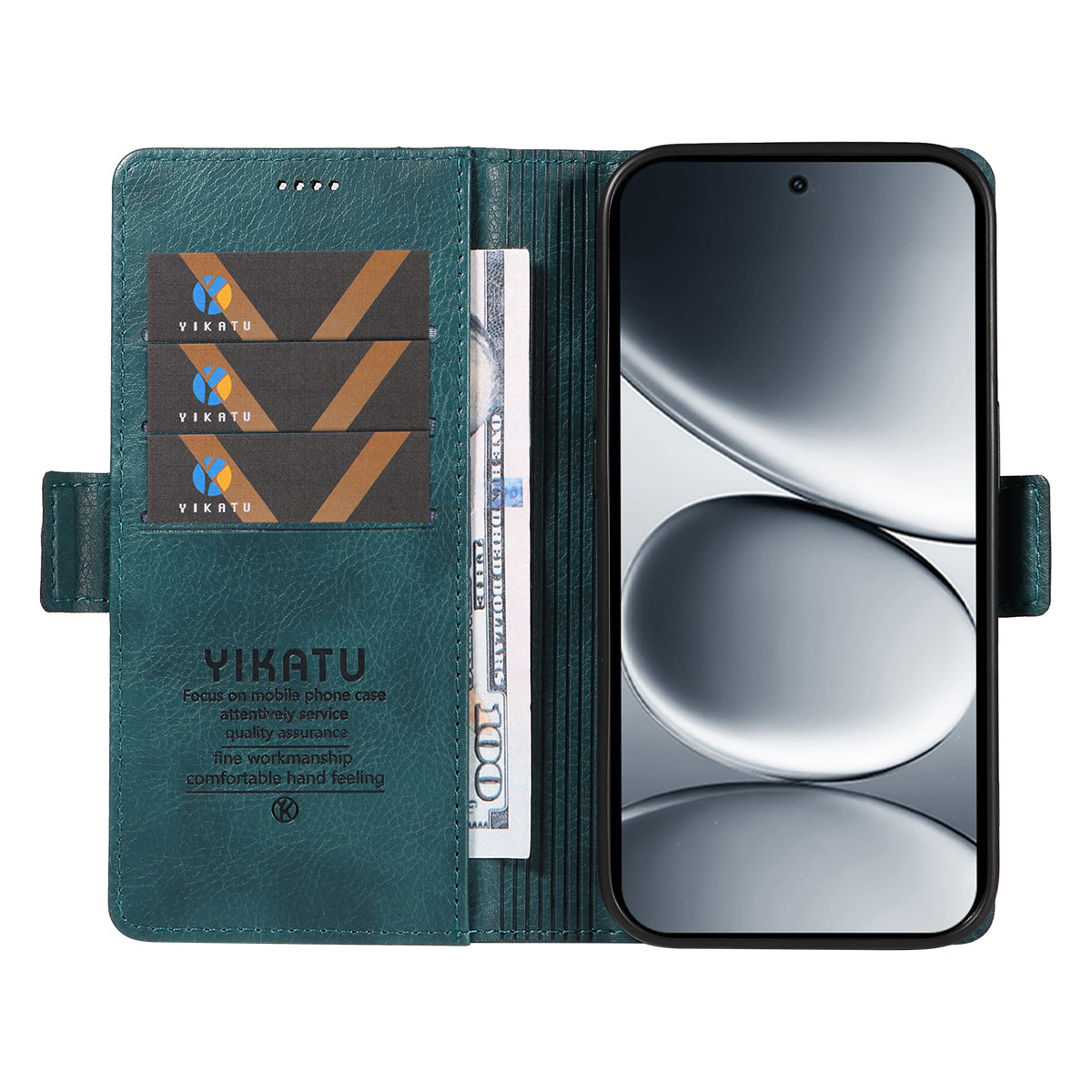 For Xiaomi Redmi Note 15 Pro 5G (Global) Case YIKATU YK-007 Litchi Texture PU Leather Wallet Phone Cover - Blue