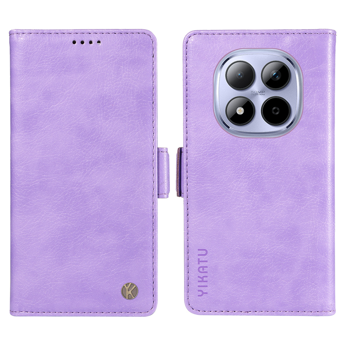 For Xiaomi Redmi Note 15 Pro 5G (Global) Case YIKATU YK-007 Litchi Texture PU Leather Wallet Phone Cover - Purple