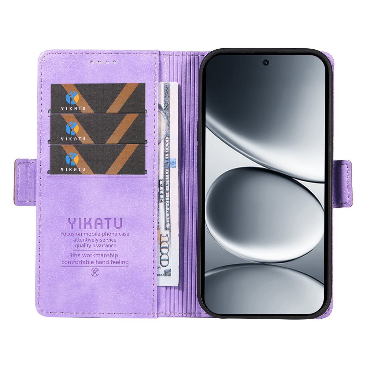 For Xiaomi Redmi Note 15 Pro 5G (Global) Case YIKATU YK-007 Litchi Texture PU Leather Wallet Phone Cover - Purple