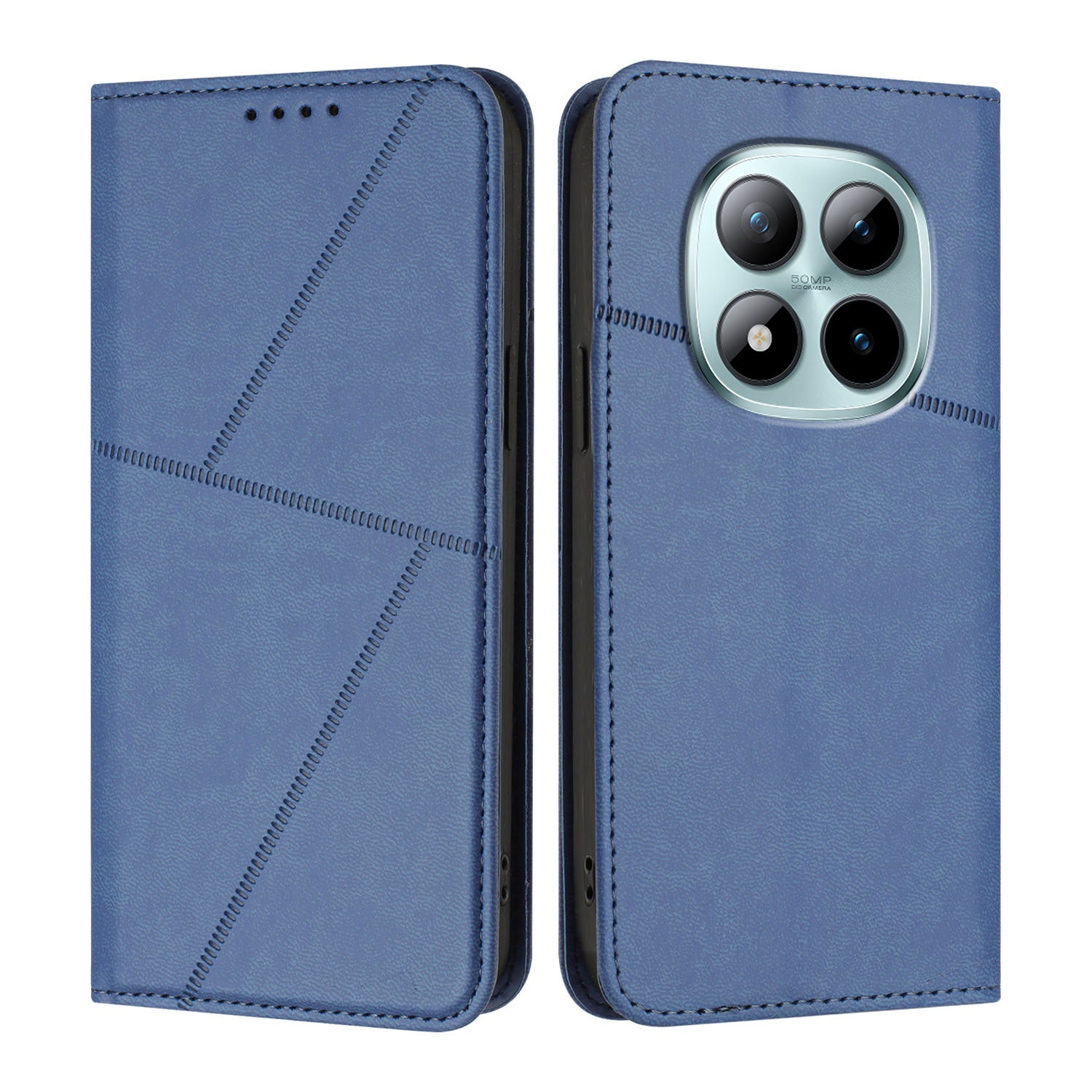 For Xiaomi Poco M8 Pro 5G / Redmi Note 15 Pro+ 5G (Global) Wallet Case Magnetic Closure Leather Flip Phone Cover with Stand - Royal Blue