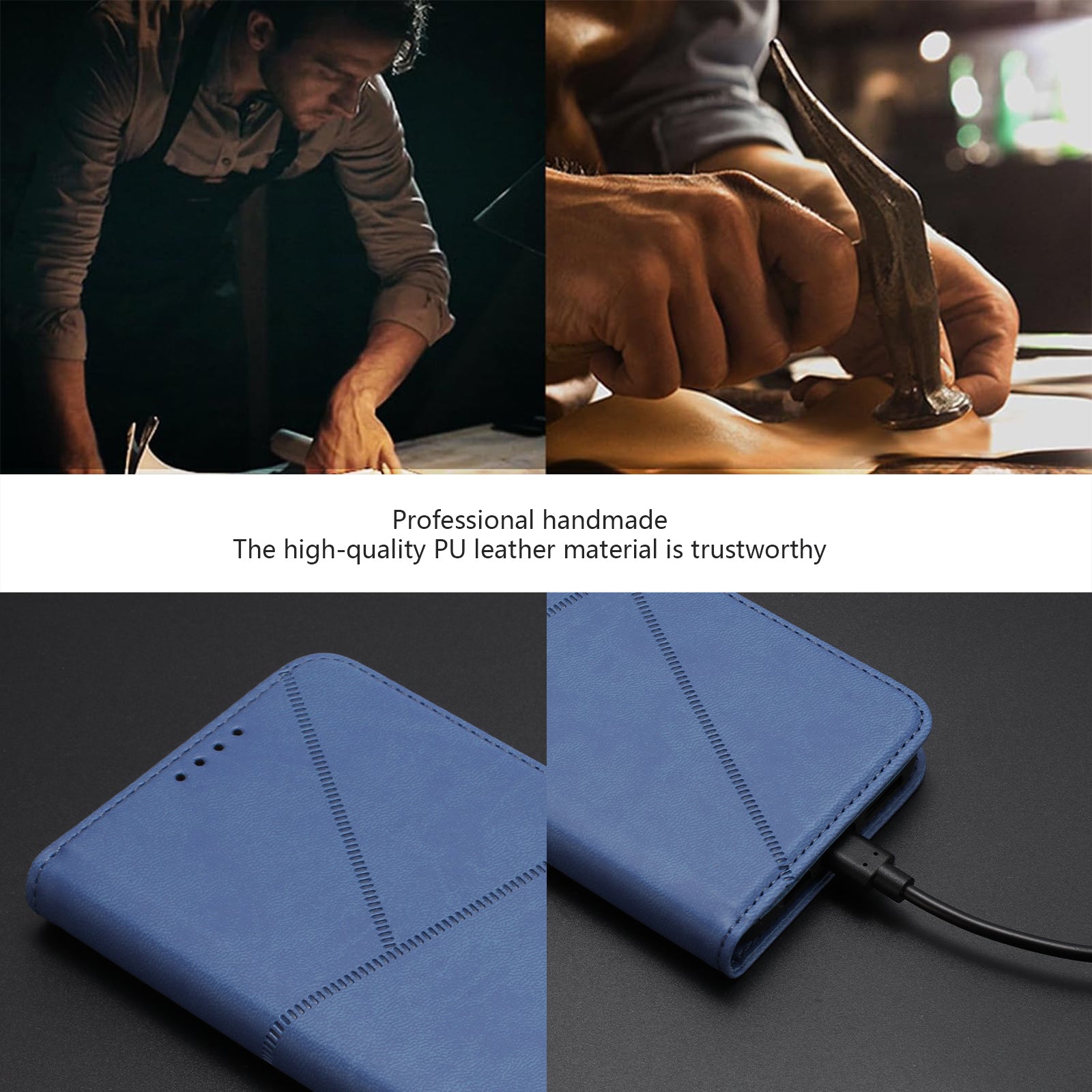 For Xiaomi Poco M8 Pro 5G / Redmi Note 15 Pro+ 5G (Global) Wallet Case Magnetic Closure Leather Flip Phone Cover with Stand - Royal Blue