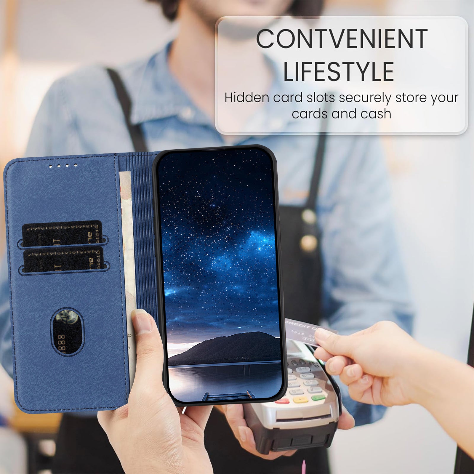 For Xiaomi Poco M8 Pro 5G / Redmi Note 15 Pro+ 5G (Global) Wallet Case Magnetic Closure Leather Flip Phone Cover with Stand - Royal Blue