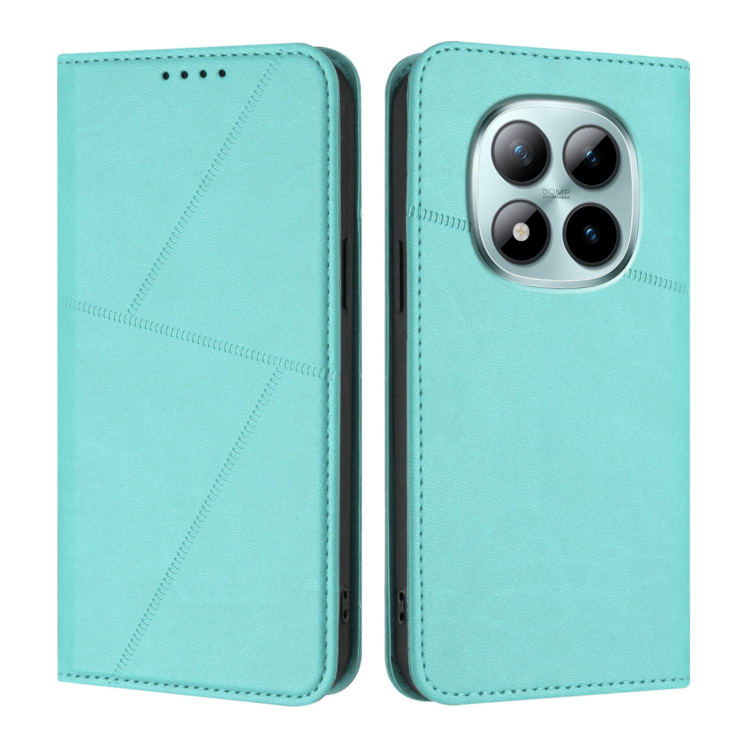 For Xiaomi Poco M8 Pro 5G / Redmi Note 15 Pro+ 5G (Global) Wallet Case Magnetic Closure Leather Flip Phone Cover with Stand - Light Blue