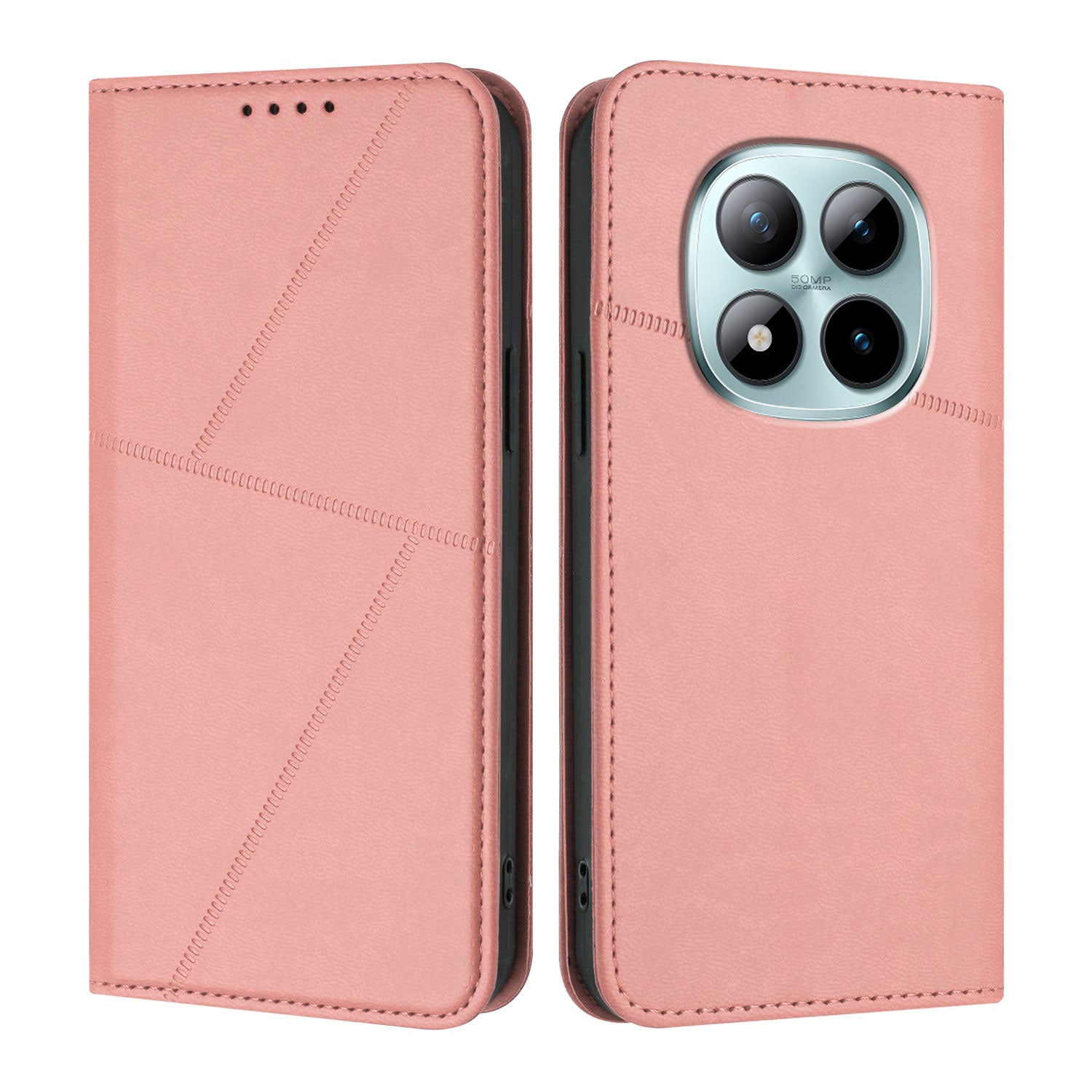 For Xiaomi Poco M8 Pro 5G / Redmi Note 15 Pro+ 5G (Global) Wallet Case Magnetic Closure Leather Flip Phone Cover with Stand - Pink