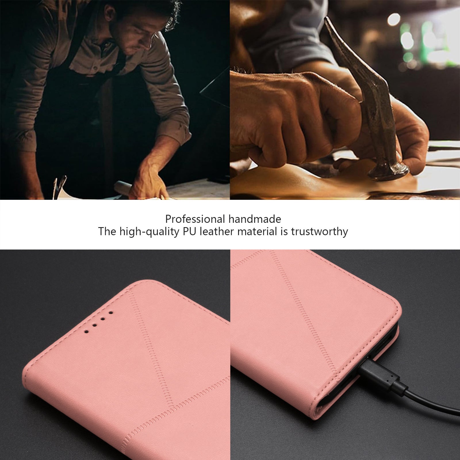 For Xiaomi Poco M8 Pro 5G / Redmi Note 15 Pro+ 5G (Global) Wallet Case Magnetic Closure Leather Flip Phone Cover with Stand - Pink