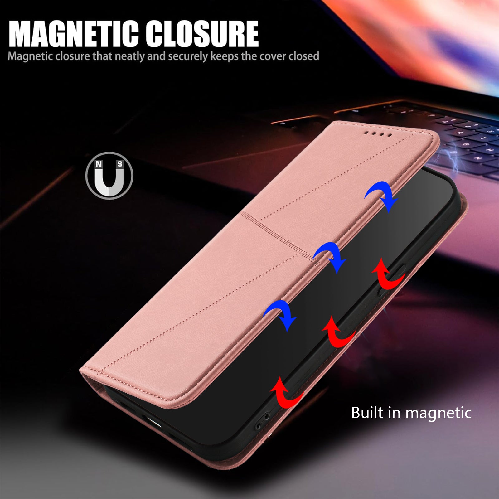 For Xiaomi Poco M8 Pro 5G / Redmi Note 15 Pro+ 5G (Global) Wallet Case Magnetic Closure Leather Flip Phone Cover with Stand - Pink