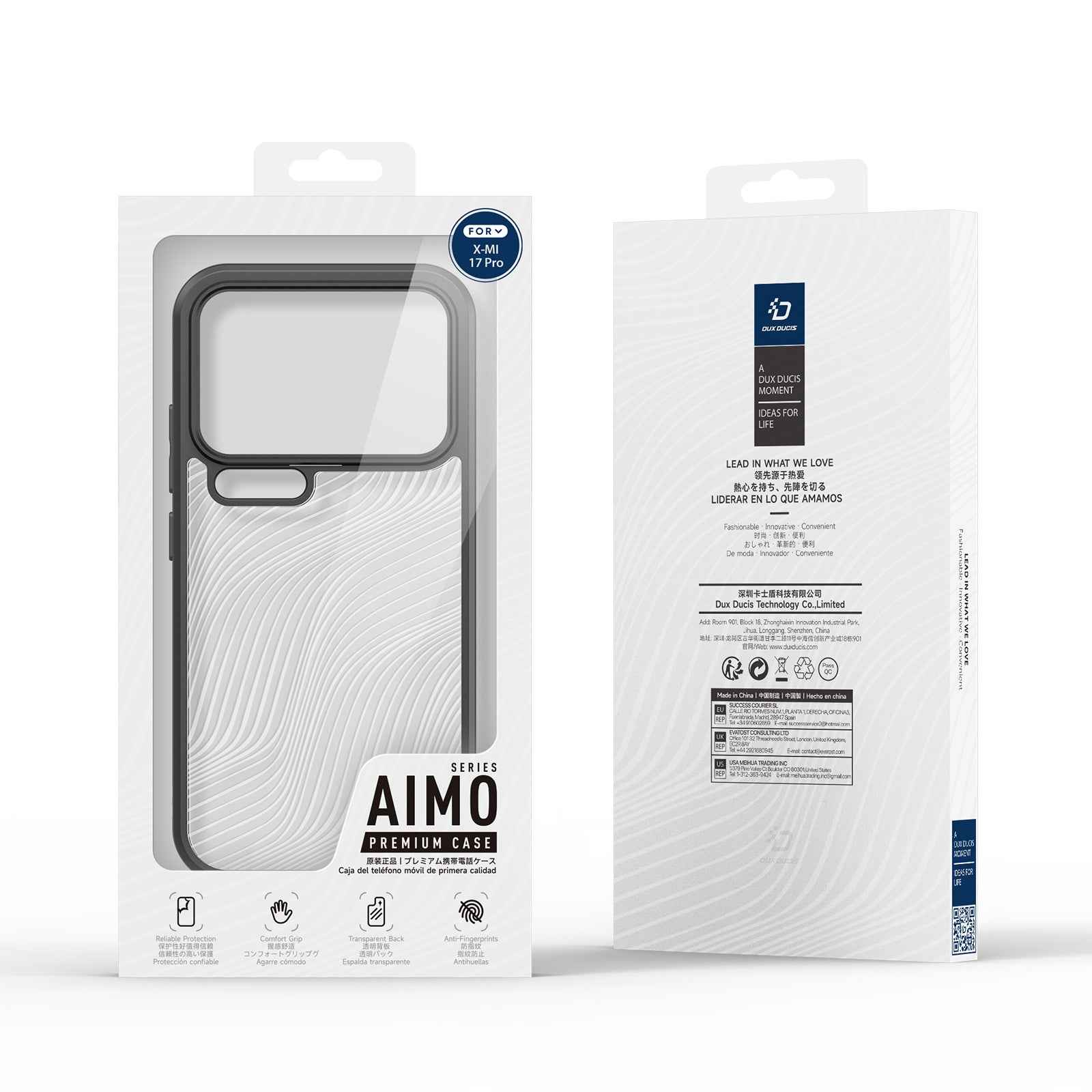 For Xiaomi 17 Pro Case DUX DUCIS Aimo Series TPU+PC Matte Drop-proof Phone Cover (REACH Certification) - Black