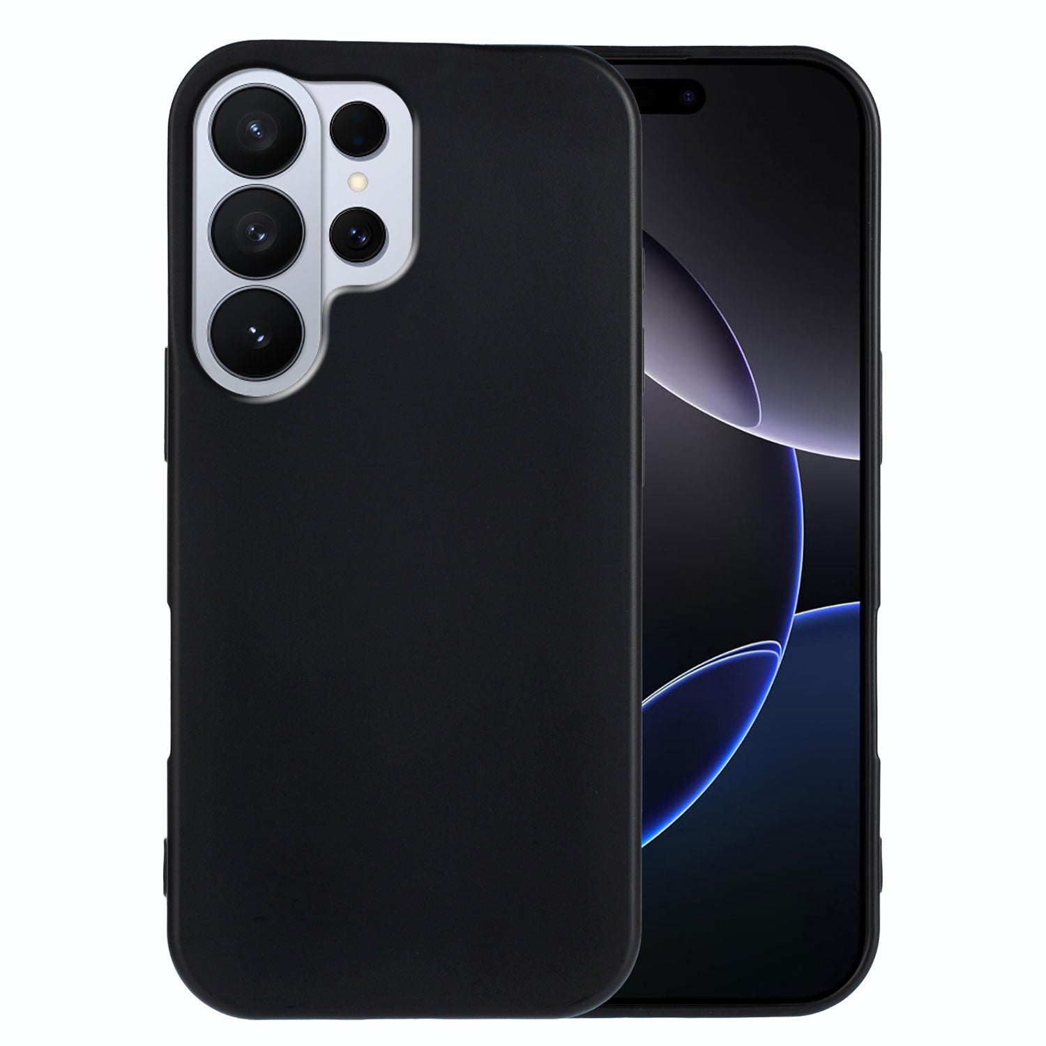 For-Samsung-Galaxy-S26-Ultra-TPU-Case-Soft-Matte-Anti-fingerprint-Phone-Back-Cover-Black