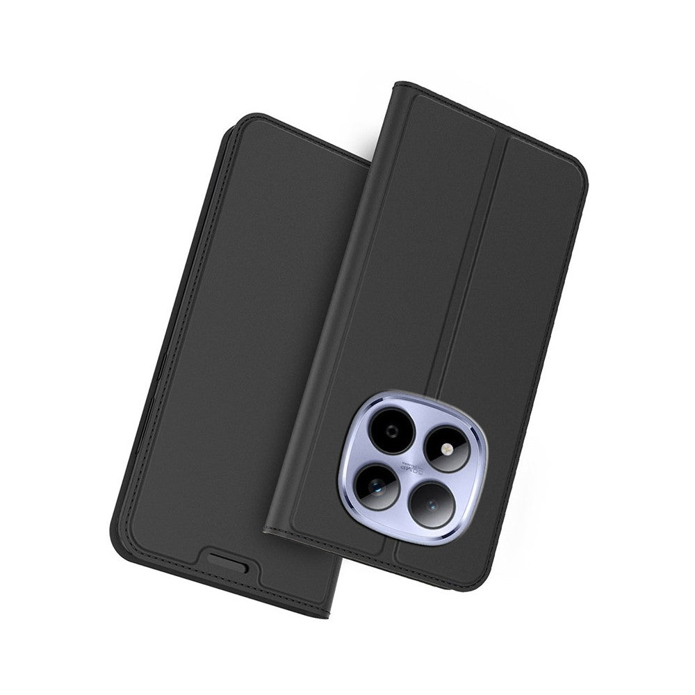 For Xiaomi Poco M8 Pro 5G / Redmi Note 15 Pro+ 5G (Global) Case PU Leather Phone Cover with Card Holder Stand - Black
