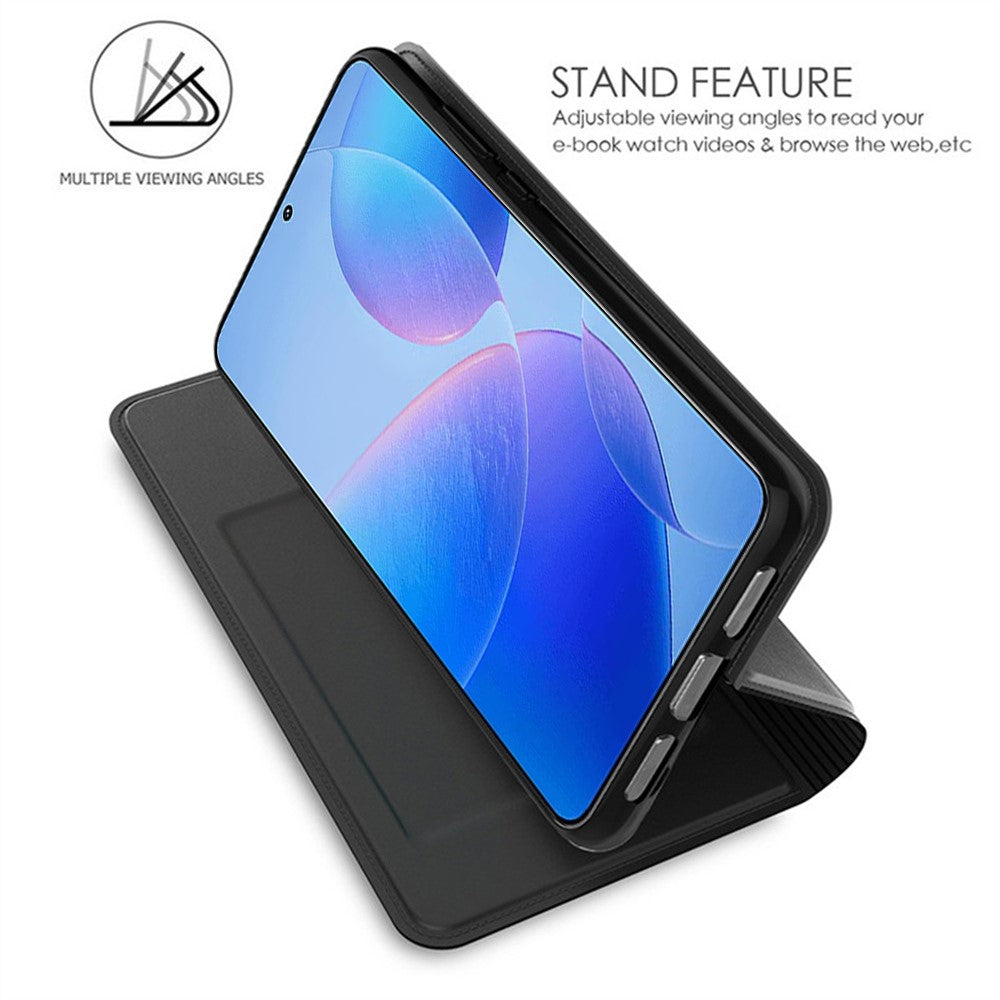 For Xiaomi Poco M8 Pro 5G / Redmi Note 15 Pro+ 5G (Global) Case PU Leather Phone Cover with Card Holder Stand - Black