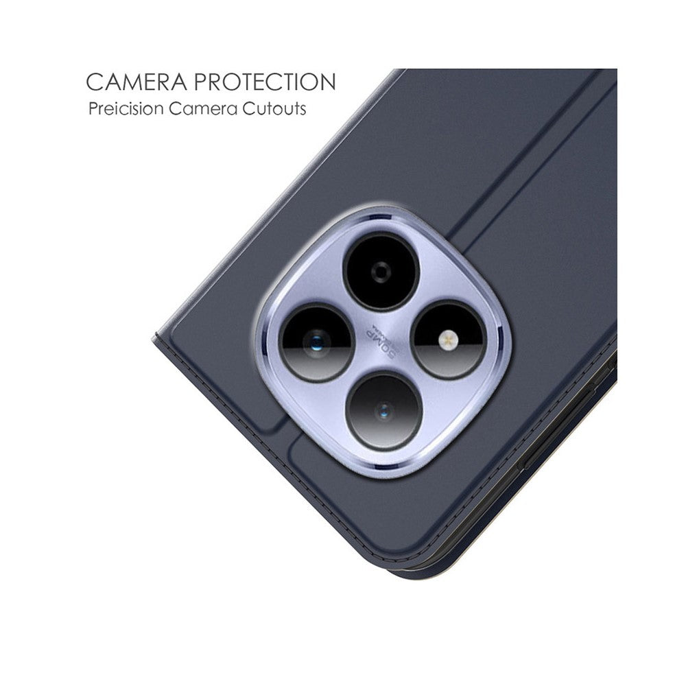 For Xiaomi Poco M8 Pro 5G / Redmi Note 15 Pro+ 5G (Global) Case PU Leather Phone Cover with Card Holder Stand - Blue